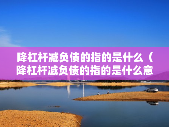 降杠杆减负债的指的是什么（降杠杆减负债的指的是什么意思）