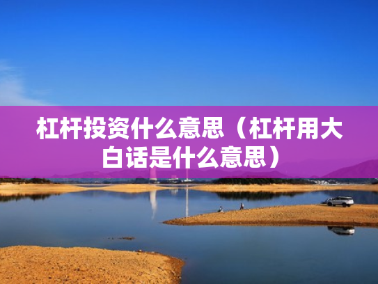 杠杆投资什么意思（杠杆用大白话是什么意思）